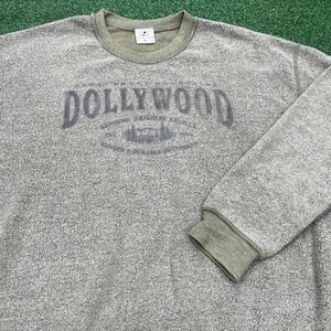 Prairie Mountain Dollywood Inside Out Crew Sweatshirt OliveGreen Womens Size XL